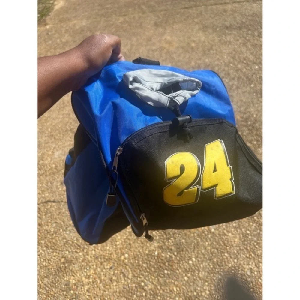 NASCAR Jeff Gordon 24 vintage 90s Duffel Unisex‎ Blue Racing Gear Travel Bag